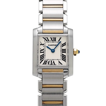カルティエ タンク フランセーズ SM W51007Q4 シルバー レディース 時計 【中古】【wristwatch】