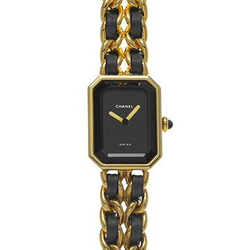 シャネル プルミエール M H0001 ブラック レディース 時計 【中古】【wristwatch】