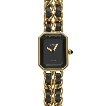 シャネル プルミエール M H0001 ブラック レディース 時計 【中古】【wristwatch】