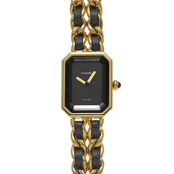 シャネル プルミエール L H0001 ブラック レディース 時計 【中古】【wristwatch】