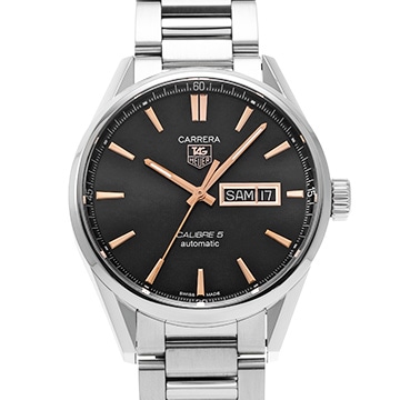 タグ ホイヤー カレラ キャリバー5 デイデイト WAR201C.BA0723 ブラック メンズ 時計 【中古】【wristwatch】