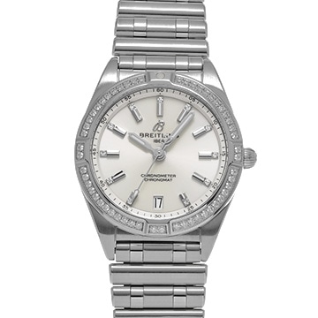 ブライトリング クロノマット 32 A77310591A1A1 シルバー/ダイヤモンド レディース 時計 【中古】【wristwatch】