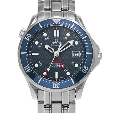 オメガ シーマスター ダイバー300 コーアクシャル GMT 2535.80 ブルー メンズ 時計 【中古】【wristwatch】