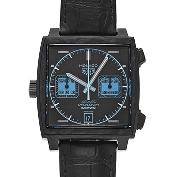 タグ ホイヤー モナコ キャリバー11 クロノグラフ バンフォード CAW2190.FC6437 ブラック メンズ 時計 【中古】【wristwatch】