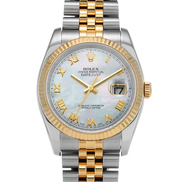 ロレックス デイトジャスト 36 116233NR ホワイトシェル メンズ 時計 【中古】【wristwatch】