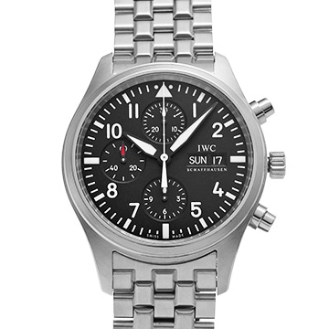 IWC パイロットウォッチ クロノグラフ IW371704 ブラック メンズ 時計 【中古】【wristwatch】