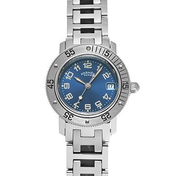 エルメス クリッパー ダイバー CL5.210 ブルー レディース 時計 【中古】【wristwatch】