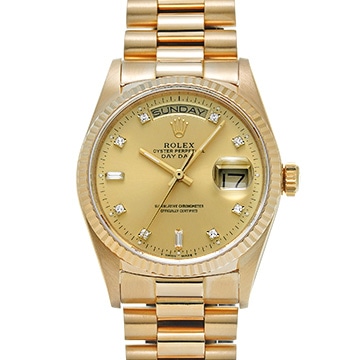 ロレックス デイデイト 18038A シャンパン/ダイヤモンド メンズ 時計 【中古】【wristwatch】