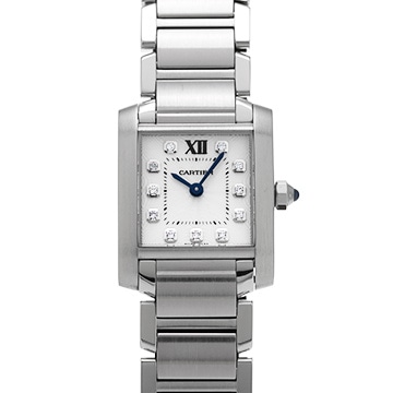 カルティエ タンク フランセーズ SM WE110006 シルバー/ダイヤモンド レディース 時計 【中古】【wristwatch】