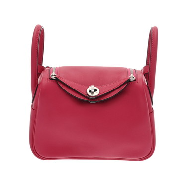 エルメス リンディ ミニ ヴェルソ フランボワーズ/ルージュセリエ ヴォースイフト レディース バッグ 【中古】【bag】