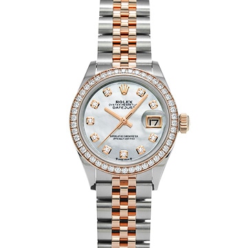 ロレックス レディ デイトジャスト 28 279381RBR ホワイトシェル/ダイヤモンド レディース 時計 【中古】【wristwatch】