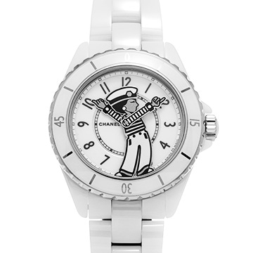 シャネル マドモアゼル J12 ラ パウザ 38MM H7481 ホワイトラッカー メンズ 時計 【中古】【wristwatch】