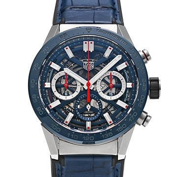 タグ ホイヤー カレラ キャリバー ホイヤー02 クロノグラフ CBG2011.FC6430 ブルー メンズ 時計 【中古】【wristwatch】