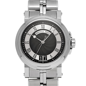 ブレゲ マリーンII ラージデイト 5817ST/92/SV0 ブラック/シルバー メンズ 時計 【中古】【wristwatch】