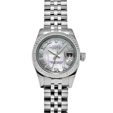 ロレックス デイトジャスト 179174NR ホワイトシェル レディース 時計 【中古】【wristwatch】