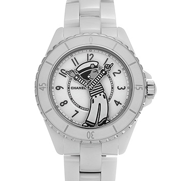 シャネル マドモアゼル J12 ラ パウザ 38MM H7481 ホワイトラッカー メンズ 時計 【中古】【wristwatch】