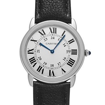 カルティエ ロンドソロ ドゥ カルティエ 36mm W6700255 シルバー ユニセックス 時計 【中古】【wristwatch】