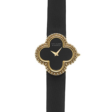 ヴァン クリーフ&アーペル アルハンブラ スモール VCARD21900 ブラックオニキス レディース 時計 【中古】【wristwatch】