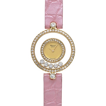 ショパール ハッピーダイヤモンド 20/3957 シャンパン レディース 時計 【中古】【wristwatch】