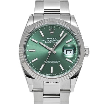 ロレックス デイトジャスト 36 126234 ミントグリーン メンズ 時計 【中古】【wristwatch】