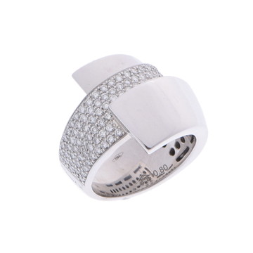 ノーブランド Casa Gi ダイヤリング シルバー K18ホワイトゴールド WG レディース ジュエリー 【中古】【jewelry】