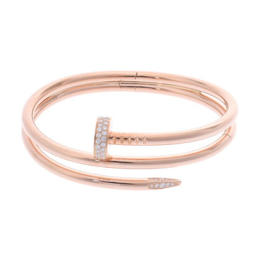 カルティエ ジュストアンクルブレスレット ダブル #15 ゴールド K18ピンクゴールド PG レディース ジュエリー 【中古】【jewelry】