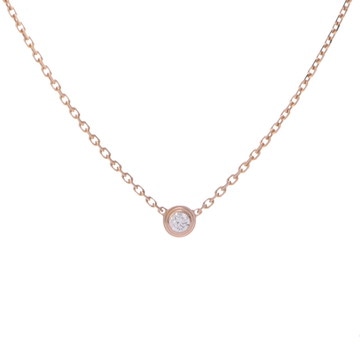 カルティエ ダムール ネックレス XS ゴールド CRB7224516 K18ピンクゴールド PG レディース ジュエリー 【中古】【jewelry】