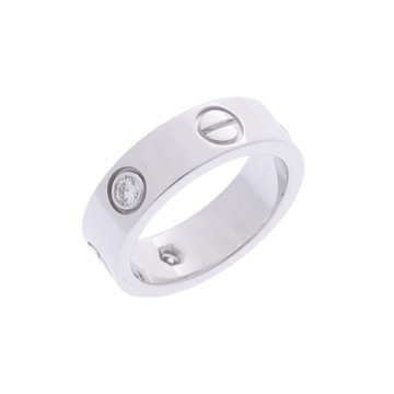 カルティエ ラブリング #49 3PD シルバー K18ホワイトゴールド WG レディース ジュエリー 【中古】【jewelry】