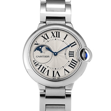カルティエ バロンブルー ドゥ カルティエ ムーンフェイズ WSBB0021 シルバー メンズ 時計 【中古】【wristwatch】