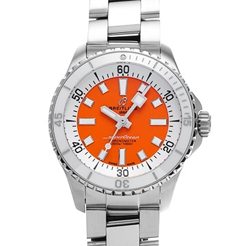 ブライトリング スーパーオーシャン オートマチック 36 A17377211O1A1 オレンジ メンズ 時計 【中古】【wristwatch】