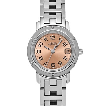 エルメス クリッパー CL4.210 ピンク レディース 時計 【中古】【wristwatch】