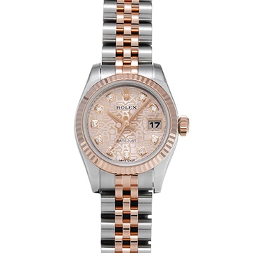 ロレックス デイトジャスト 179171G ピンクコンピュータ/ダイヤモンド レディース 時計 【中古】【wristwatch】