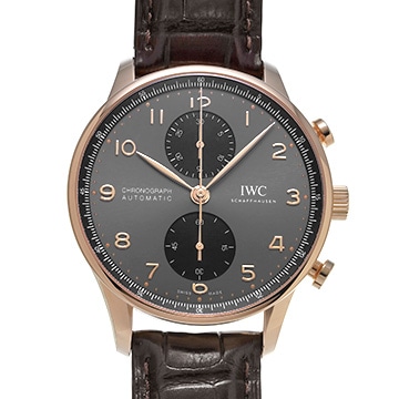 IWC ポルトギーゼ クロノグラフ IW371610 スレートグレー/ブラック メンズ 時計 【中古】【wristwatch】