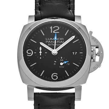 パネライ ルミノール BiTempo パワーリザーブ PAM01360 ブラック メンズ 時計 【中古】【wristwatch】