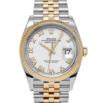 ロレックス デイトジャスト 36 126233 ホワイト メンズ 時計 【中古】【wristwatch】