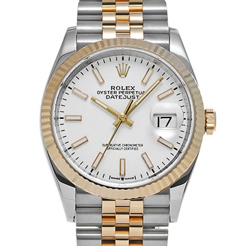 ロレックス デイトジャスト 36 126233 ホワイト メンズ 時計 【中古】【wristwatch】