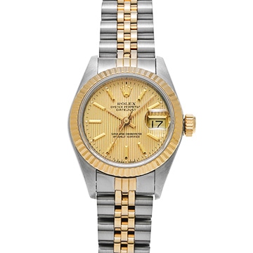 ロレックス デイトジャスト 69173 シャンパンタペストリー レディース 時計 【中古】【wristwatch】