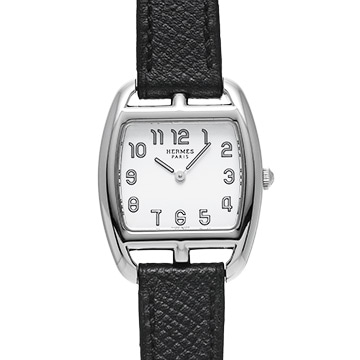 エルメス ケープコッド トノー CT1.210 ホワイト レディース 時計 【中古】【wristwatch】