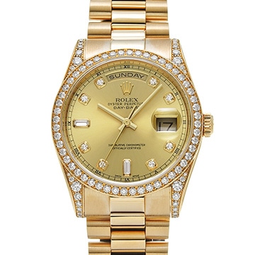 ロレックス デイデイト 118388A シャンパン/ダイヤモンド メンズ 時計 【中古】【wristwatch】
