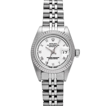 ロレックス デイトジャスト 69174 ホワイト レディース 時計 【中古】【wristwatch】