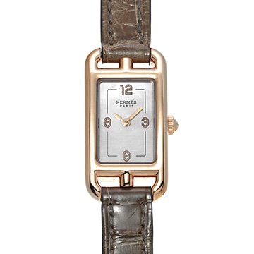 エルメス ナンタケット ミニ W049577WW00 ホワイトシェル レディース 時計 【中古】【wristwatch】