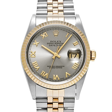 ロレックス デイトジャスト 16233 グレー メンズ 時計 【中古】【wristwatch】