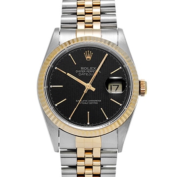 ロレックス デイトジャスト 16233 ブラックタペストリー メンズ 時計 【中古】【wristwatch】