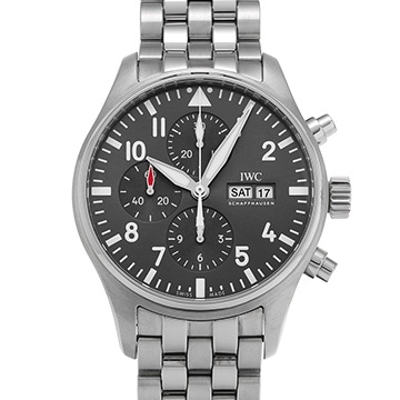 IWC パイロットウォッチ クロノグラフ スピットファイア IW377719 グレー メンズ 時計 【中古】【wristwatch】