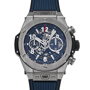 ウブロ ビッグバン ウニコ チタニウム 411.NX.5179.RX ブルー メンズ 時計 【中古】【wristwatch】