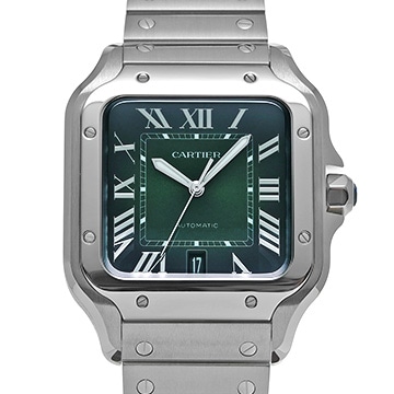 カルティエ サントス ドゥ カルティエ LM WSSA0062 グリーン メンズ 時計 【中古】【wristwatch】