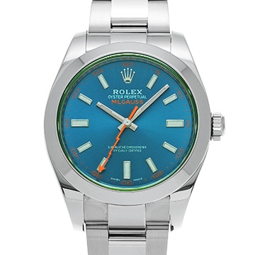 ロレックス ミルガウス 116400GV Zブルー メンズ 時計 【中古】【wristwatch】