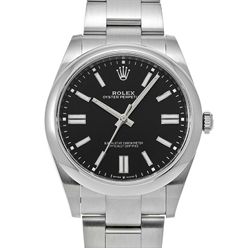 ロレックス オイスターパーペチュアル 41 124300 ブライトブラック メンズ 時計 【中古】【wristwatch】