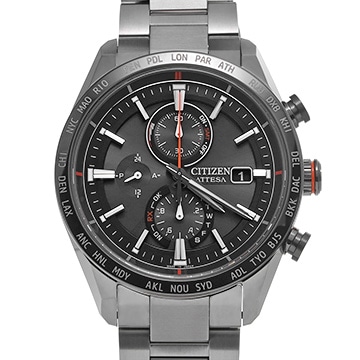 シチズン アテッサ アクトライン  AT81819-61E ブラック メンズ 時計 【中古】【wristwatch】