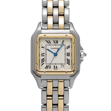 カルティエ パンテール ドゥ カルティエ MM W25028B6 アイボリー レディース 時計 【中古】【wristwatch】